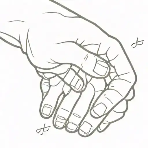 Forever and Always, baby holding pinky finger tattoo tattoo design idea