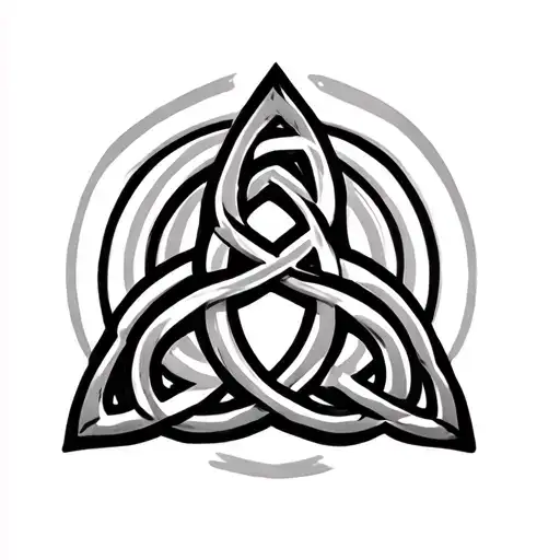 Celtic trinity knot tattoo design idea