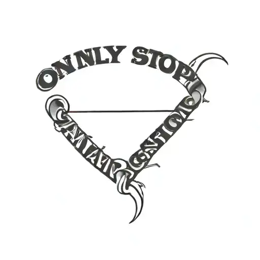 The Words "Only I Can Stop The Rain" in gangster or Chicano font  tattoo design idea