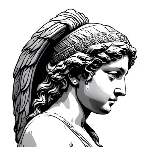 athena statue tattoo design idea