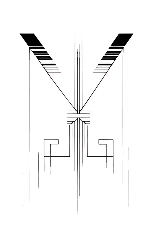 synthesizer cirquit geometric design tattoo design idea