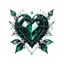 jade stone heart geometry tattoo design tattoo design idea