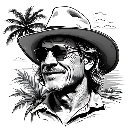 Jimmy Buffett tattoo design idea