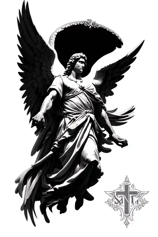 saint michael archangel tattoo design idea
