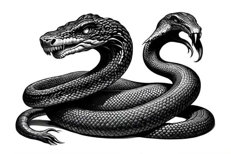 Uranus Cobra Snake coming tattoo design idea