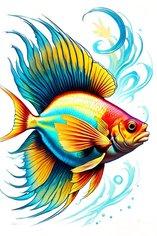 Angelfish tattoo design idea