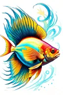 Angelfish tattoo design idea
