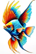 Angelfish tattoo design idea