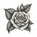 rose wrapped tightly tattoo design idea