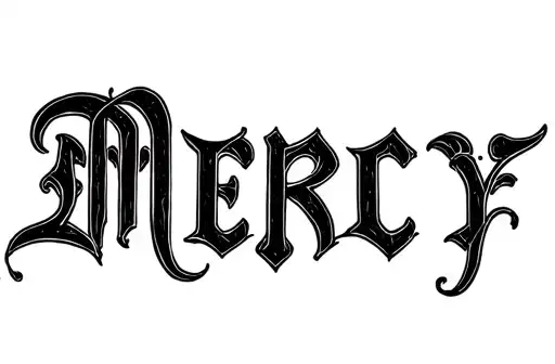 "MERCY" tattoo design idea