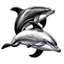 3 Dolphins tattoo design idea