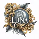 Luna name tattoo design idea