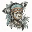 indigenous kid tattoo design idea