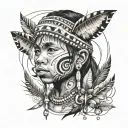 indigenous kid tattoo design idea