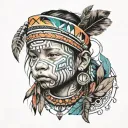 indigenous kid tattoo design idea