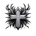 3d Cross tattoo design idea
