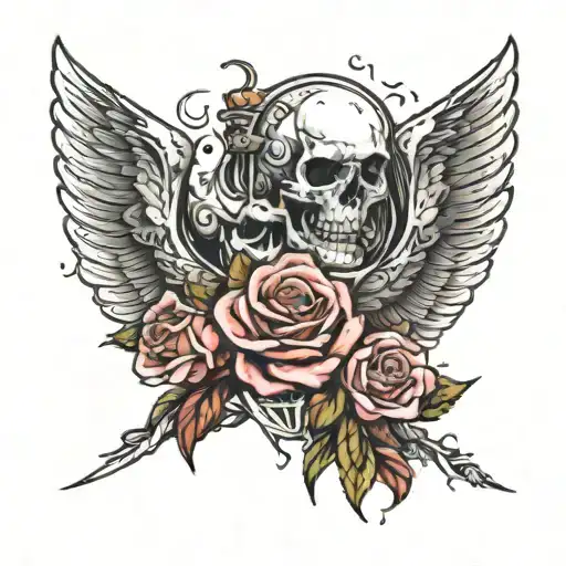 Tattoo design with the phrase "In an hour, those of you who are still alive will envy the dead" tattoo design idea