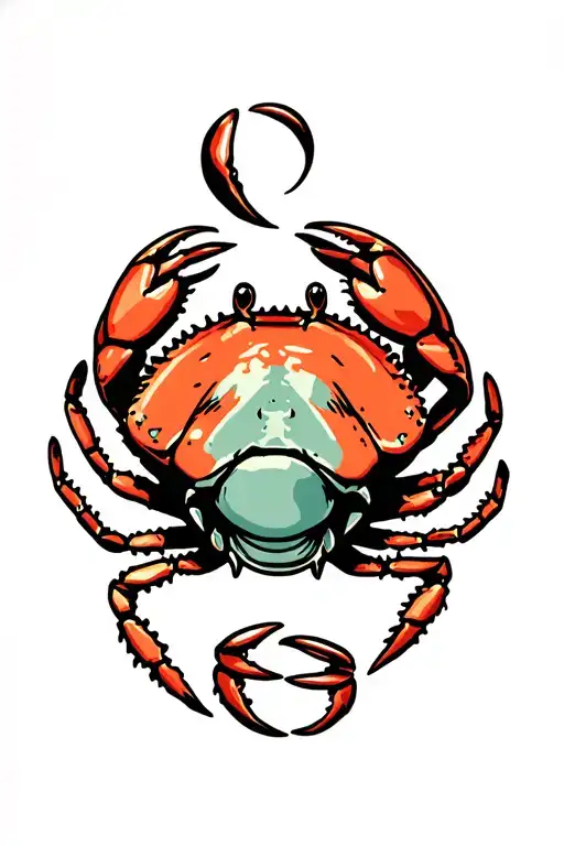 Prostate Cancer crab tattoo design idea