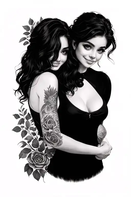 Mindy and Caroline tattoo design idea
