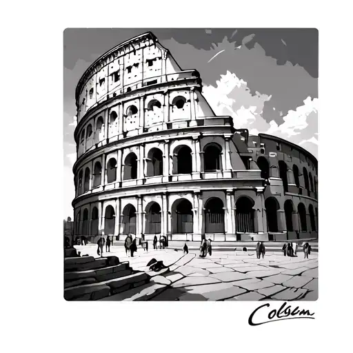 Colosseum tattoo design idea