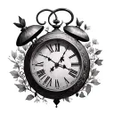 Alice In Wonderland Clock tattoo design idea