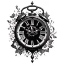 Alice In Wonderland Clock tattoo design idea