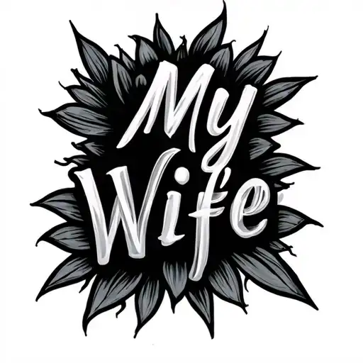 "My Wife" Words tattoo design idea