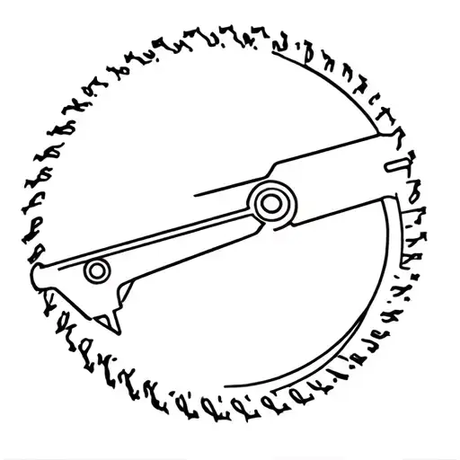 circular saw tattoo design idea