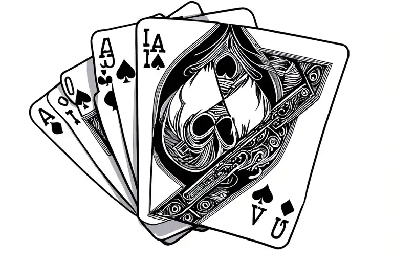 Gambling your life tattoo design idea