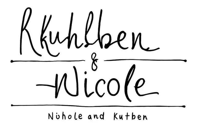 "Kuhben and Nicole" Nicole and Kuhben tattoo design idea
