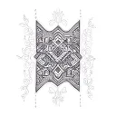 Hmong embroidery tattoo design idea