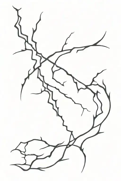 Power and thunder and lightning bolt tattoo design idea