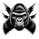 Angry Gorilla Face Tattoo Design Inspired tattoo design idea
