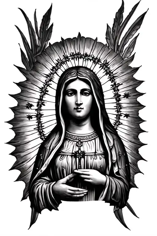 Lady Guadalupe tattoo design idea