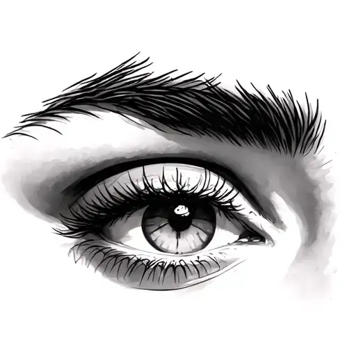 Above left  Eyebrow tattoo design idea