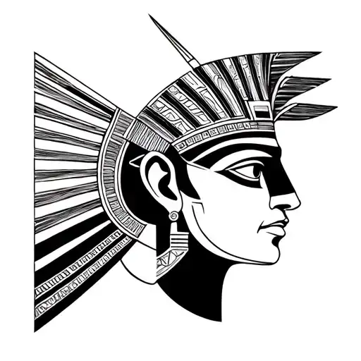 ancient Egyptian god osiris strong and modern tattoo design idea