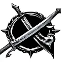 Double Edge Sword tattoo design idea