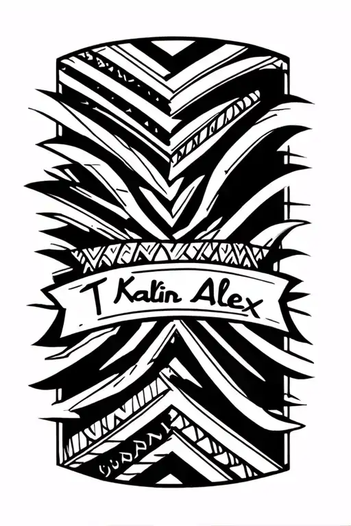 arm band that says talin katie alex tattoo design idea
