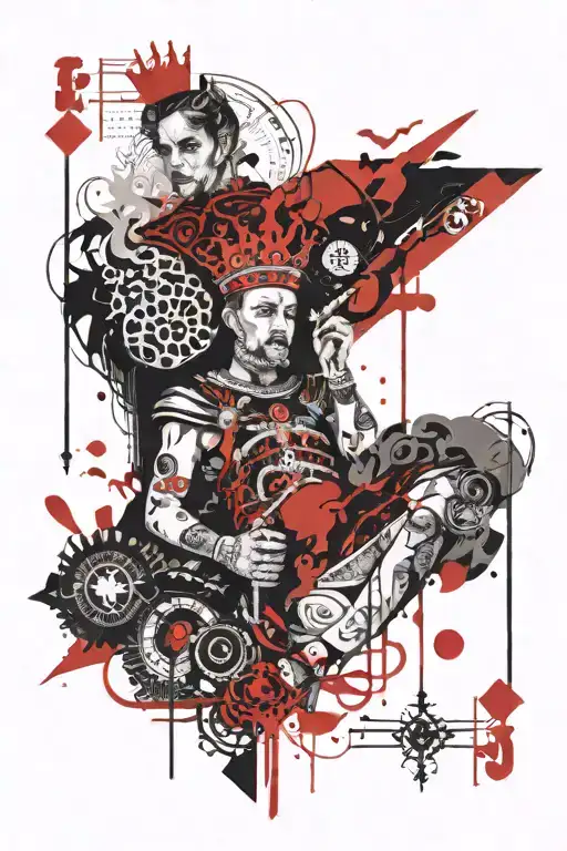 emperor tarot card tattoo design idea