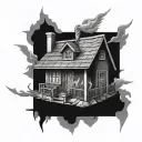 Kame House tattoo design idea