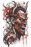 666, Devil, demon, hell tattoo design idea