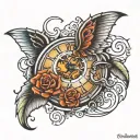 clock 11:08 tattoo design idea
