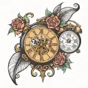 clock 11:08 tattoo design idea