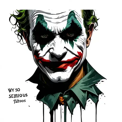 joker why so serious? tattoo design idea