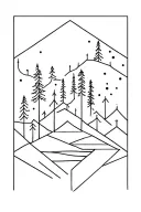 geometric forest  tattoo design idea