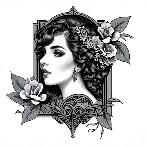 Art Deco tattoo design idea