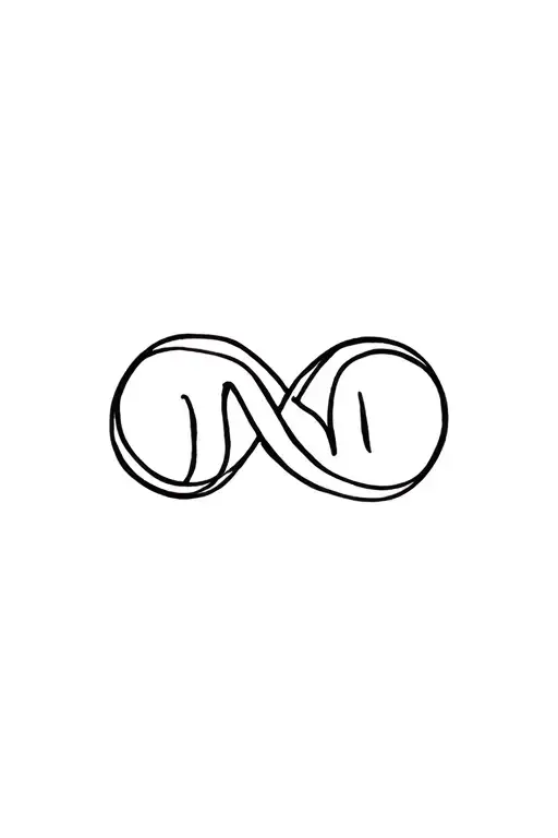 infinite with 2 letter m inside tattoo design idea