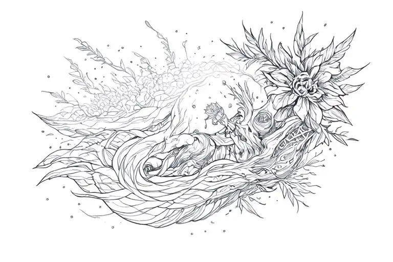 "If I am in your present, your future will be resolved" tattoo design idea