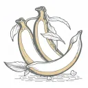 gel banana from stein's gate tattoo design idea