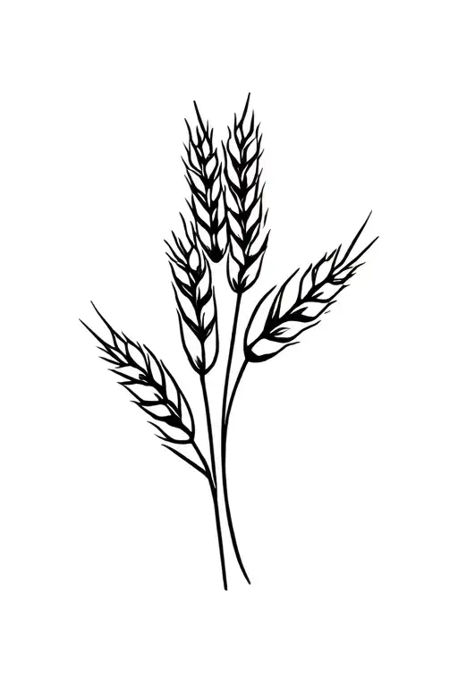 wheat rye oat barley grains tattoo design idea